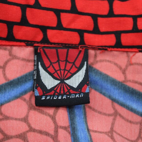 Spiderman Shirt (VTG) - Big Graphic Mask Button Down - Men's Large - Picture 8 of 9